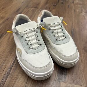 Womens HEYDUDE Hudson Lift Color-Block Casual Shoe - Cream / Multicolor